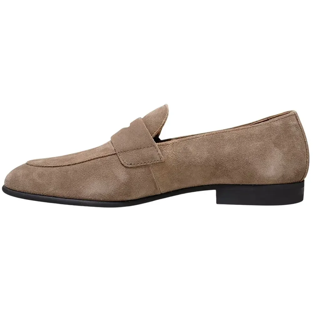 BOSS by Hugo Boss Men Gavrie Slip On Penny Loafer Size US 9 EU 42 Medium Beige